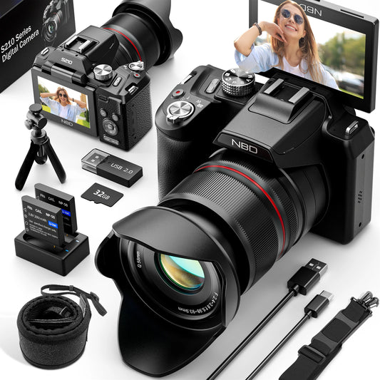 5K & 64MP Digital Camera 16X Optical Zoom