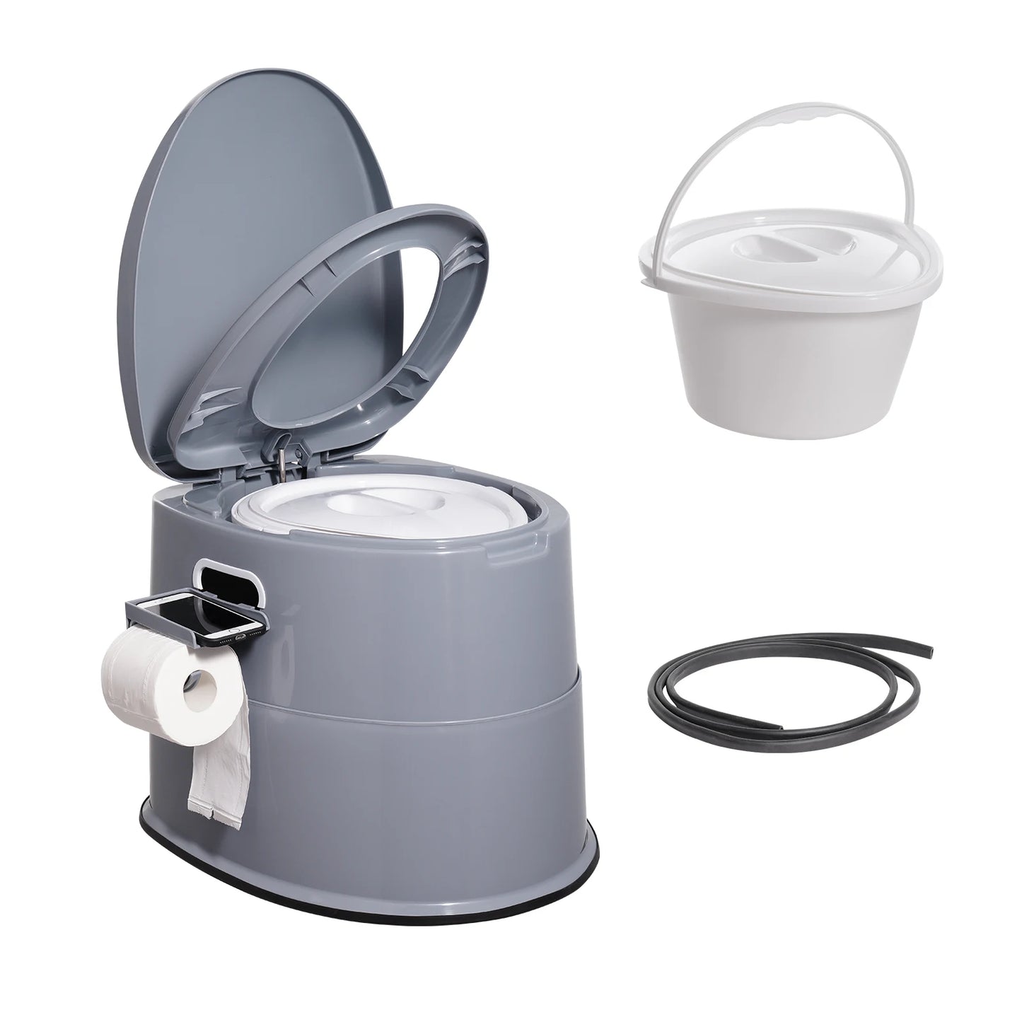 Portable Toilet with 1.3G Detachable Inner Bucke Outdoor Camping