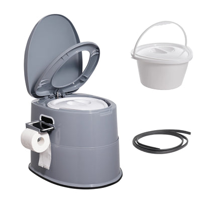 Portable Toilet with 1.3G Detachable Inner Bucke Outdoor Camping