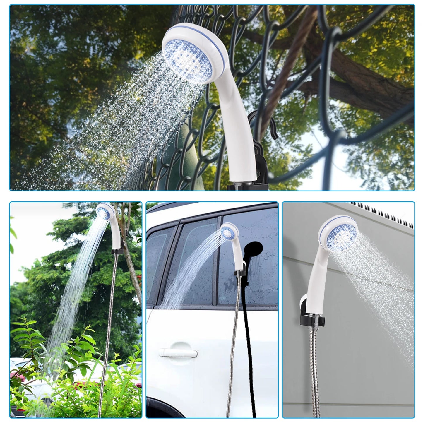 Outdoor Camping Shower USB Rechargeable Electric Shower Pump