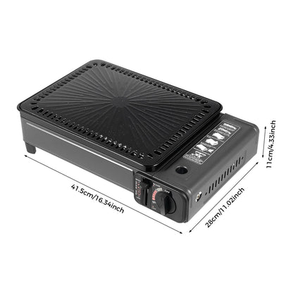 Dual Portable Butane Gas Camping Grill-Stove