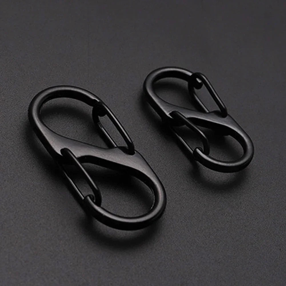 6Pcs S Shaped Metal Double Hooks Carabiner