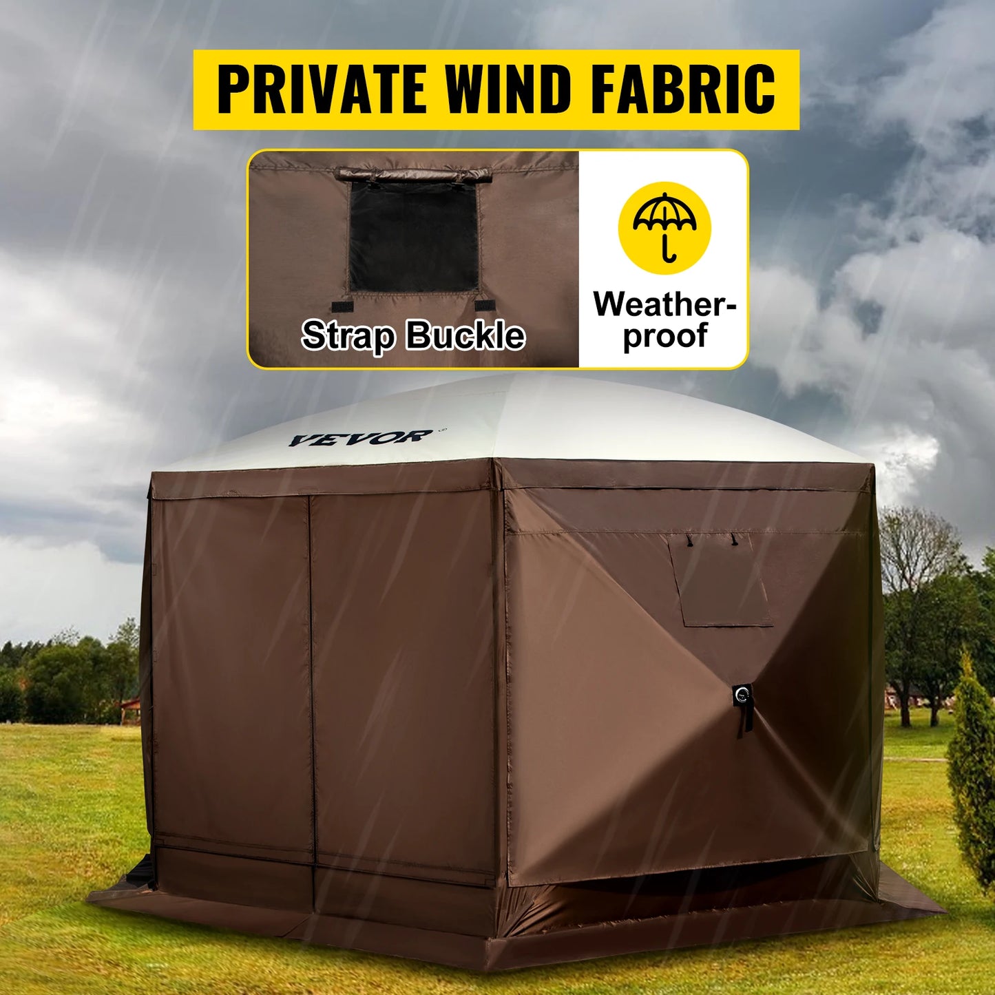 Pop-up 6-Sided Sunshade Gazebo