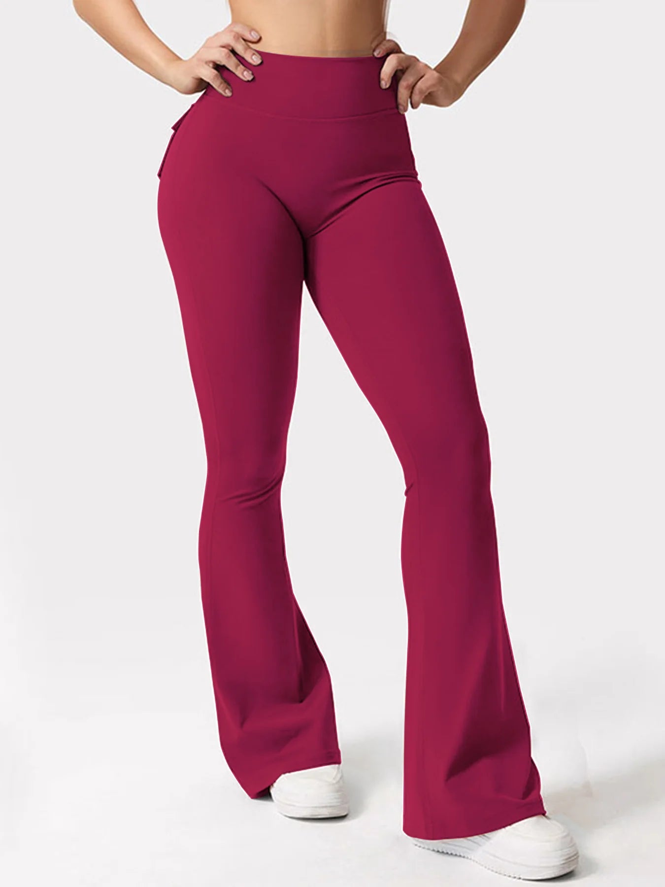 Women's High Waisted Tummy Control Wide Leg Yoga Pants