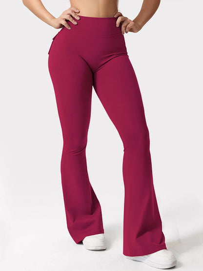 Women's High Waisted Tummy Control Wide Leg Yoga Pants