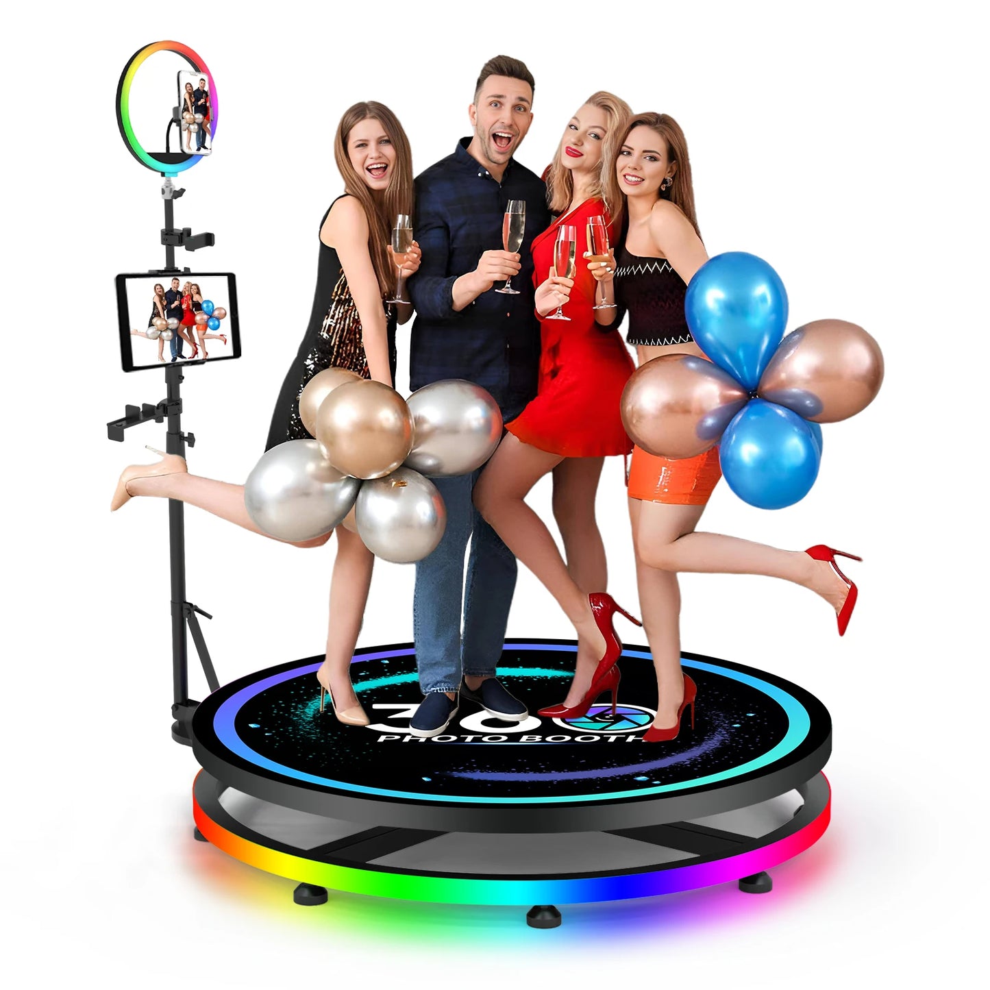 360 Remote Control Automatic Spin Booth with Flight Case