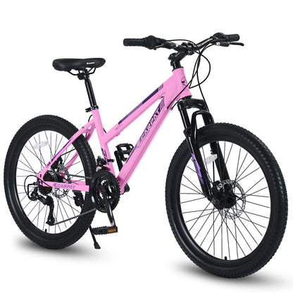21-Speed Disc Brake Mountain Bike 24/26 Inch Wheels