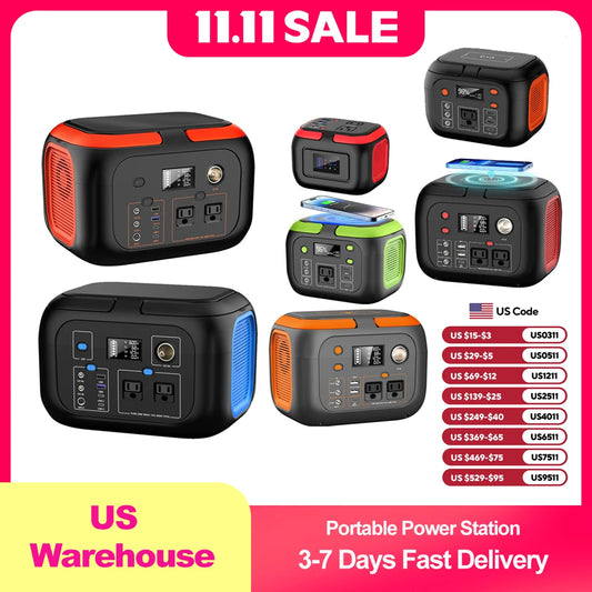 Solar Power Bank 600W/300W/200W/120W ,110V AC Outlets