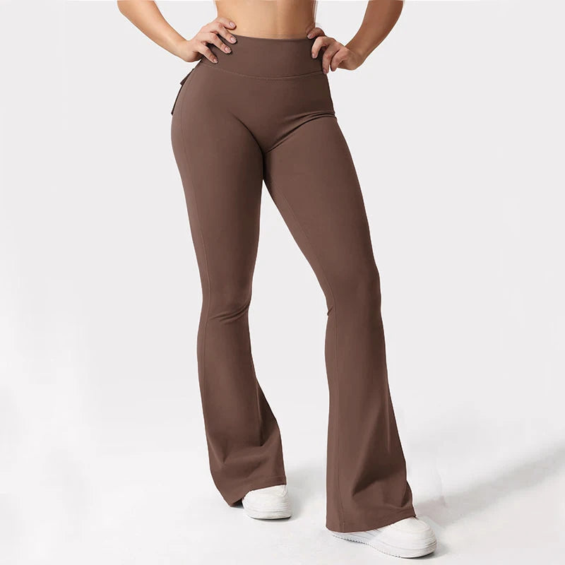 Women's High Waisted Tummy Control Wide Leg Yoga Pants
