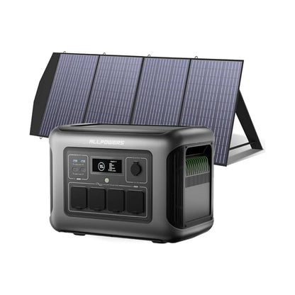 Power Station with Solar Panel 100W 200W 1056Wh LiFePO4 Battery