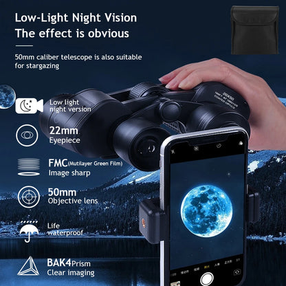 Binoculars Day Night Vision Long Range Waterproof 180x100 Zoom