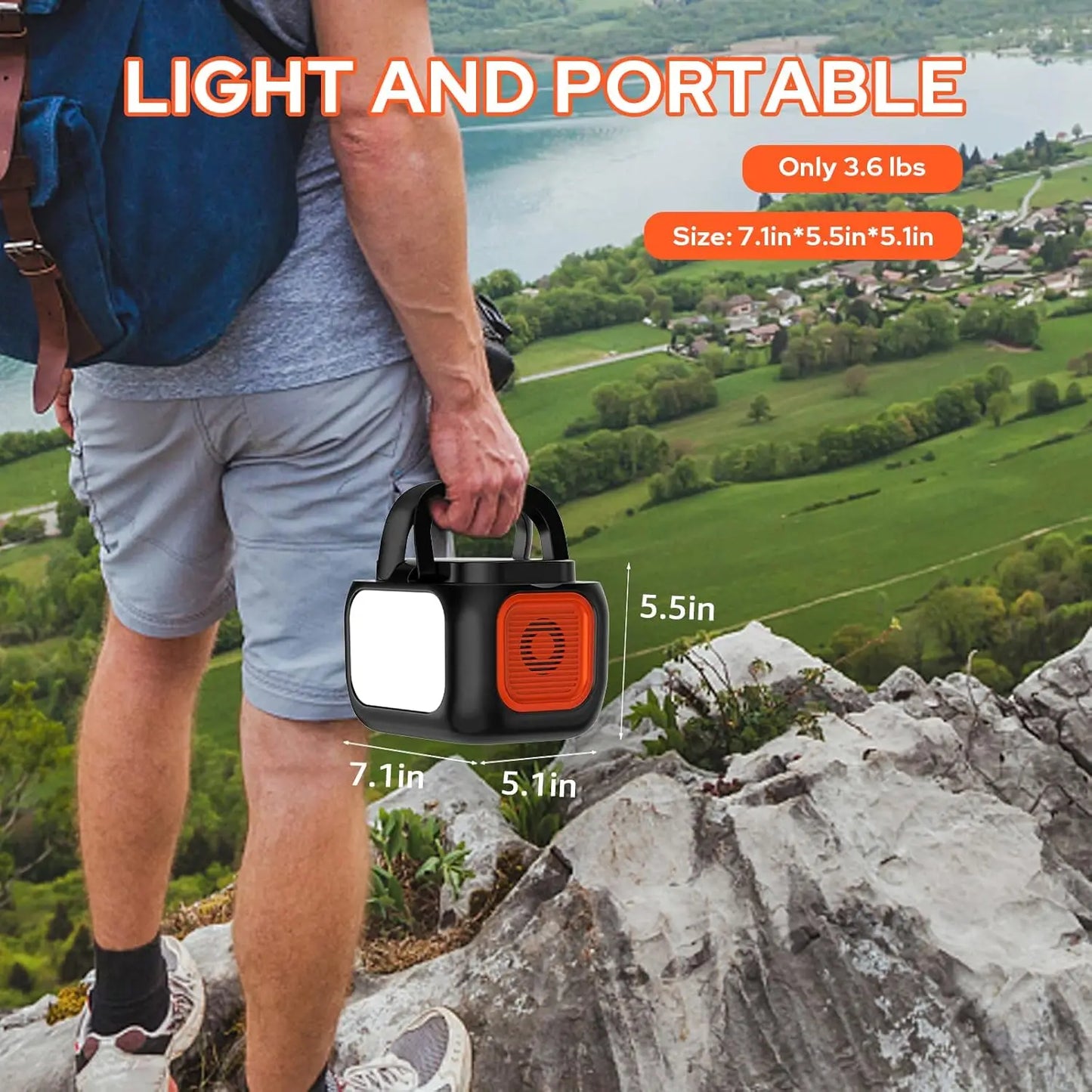 150W Power Station with 30W Solar Panel,110V AC Outlets