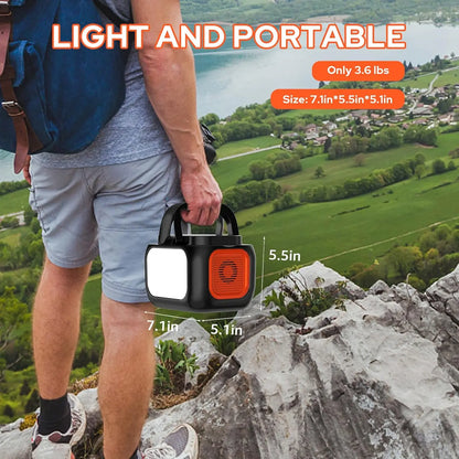 150W Power Station with 30W Solar Panel,110V AC Outlets