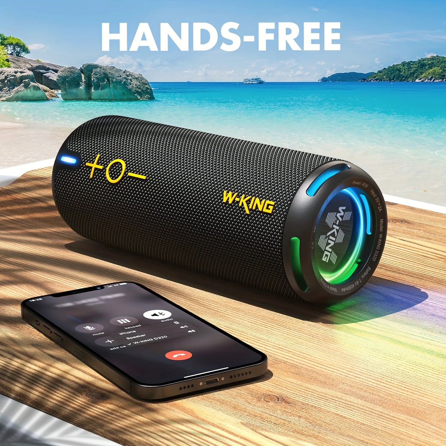 40W Portable Speaker IP67 Waterproof High-Quality Audio