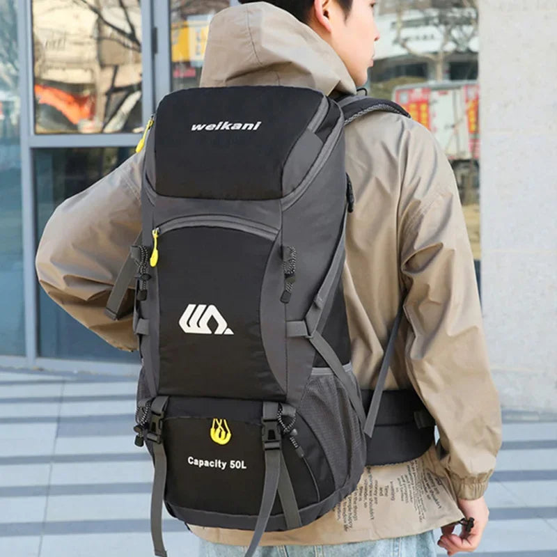 50L Mens Large Waterproof Hiking Backpack