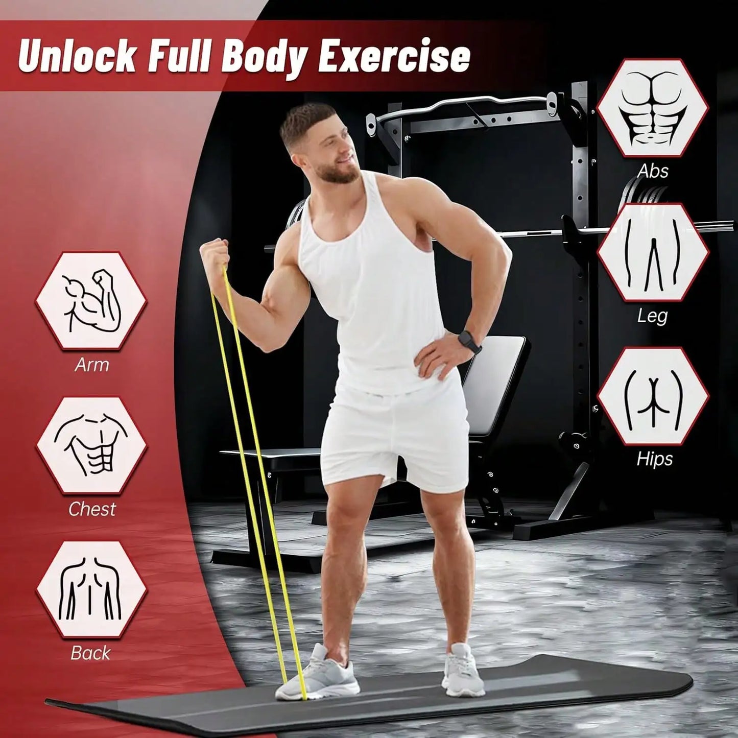 Yoga Fitness Multifunctional Workout Training Band Set