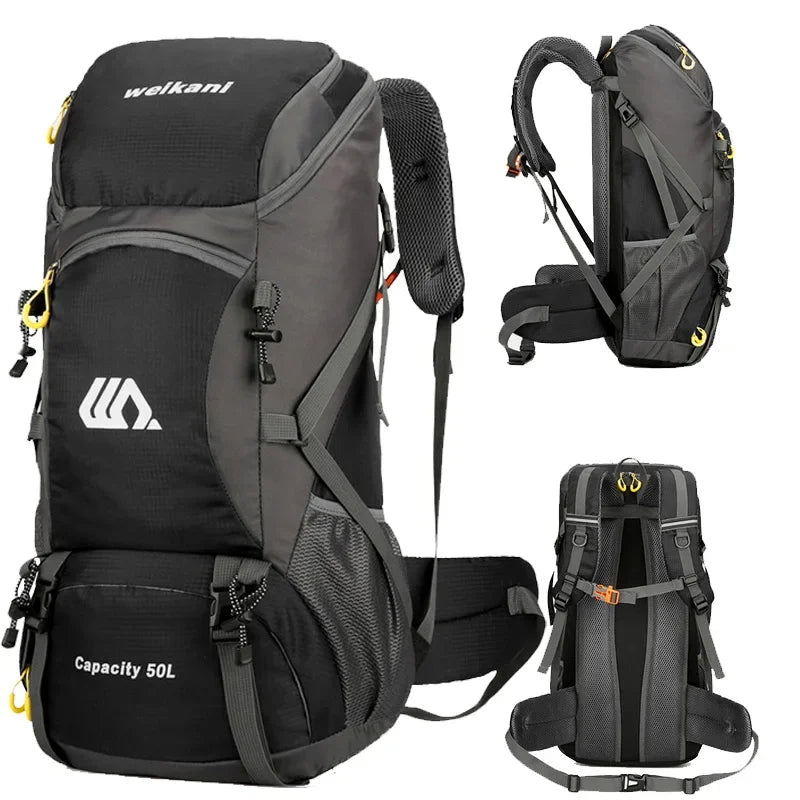 50L Mens Large Waterproof Hiking Backpack
