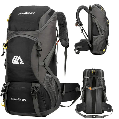50L Mens Large Waterproof Hiking Backpack
