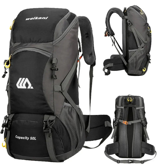50L Mens Large Waterproof Hiking Backpack
