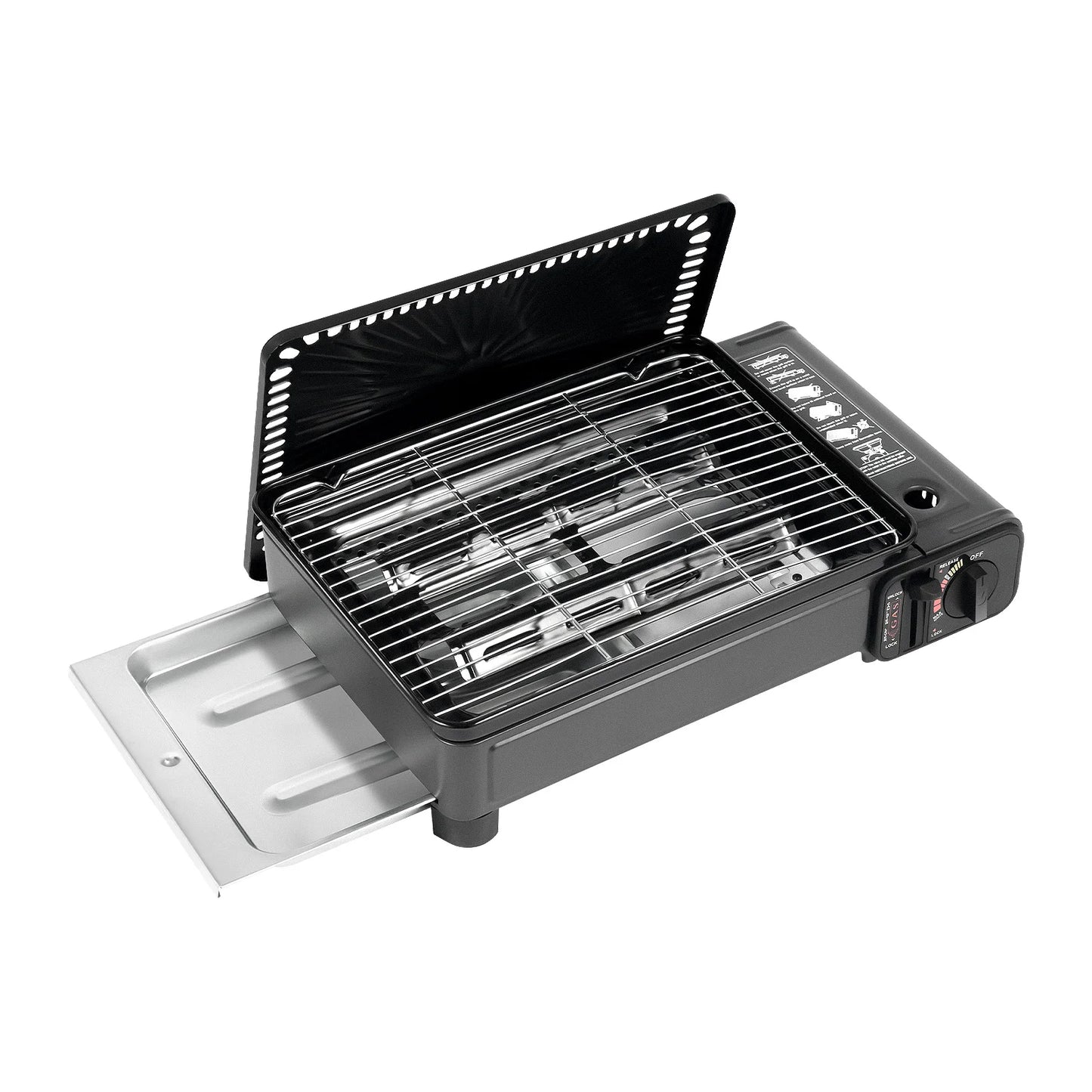 Dual Portable Butane Gas Camping Grill-Stove