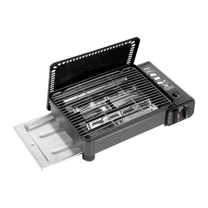 Dual Portable Butane Gas Camping Grill-Stove