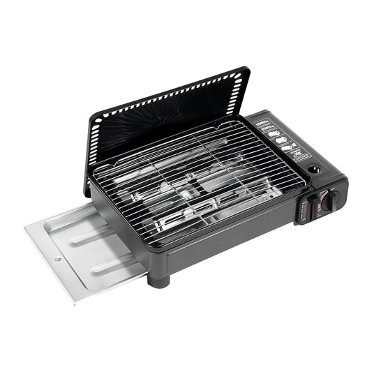 Dual Portable Butane Gas Camping Grill-Stove