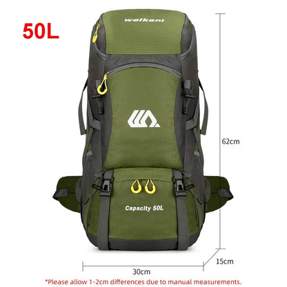 50L Mens Large Waterproof Hiking Backpack