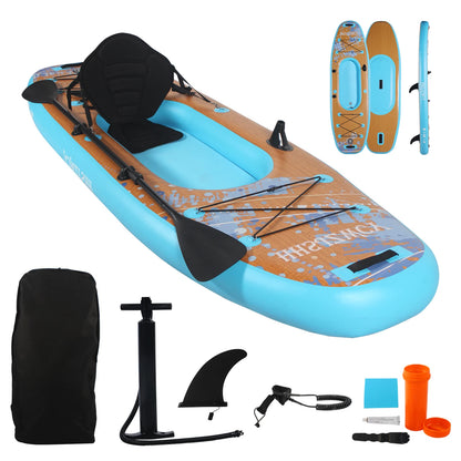 10' Inflatable Stand Up Paddle Board Kayak, 34'' Extra Wide,