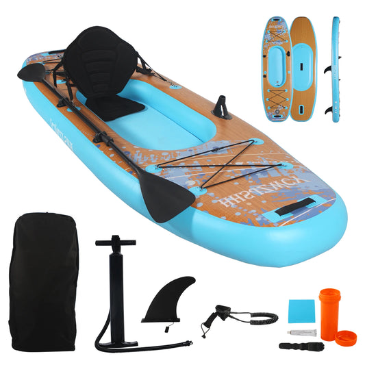 10' Inflatable Stand Up Paddle Board Kayak, 34'' Extra Wide,