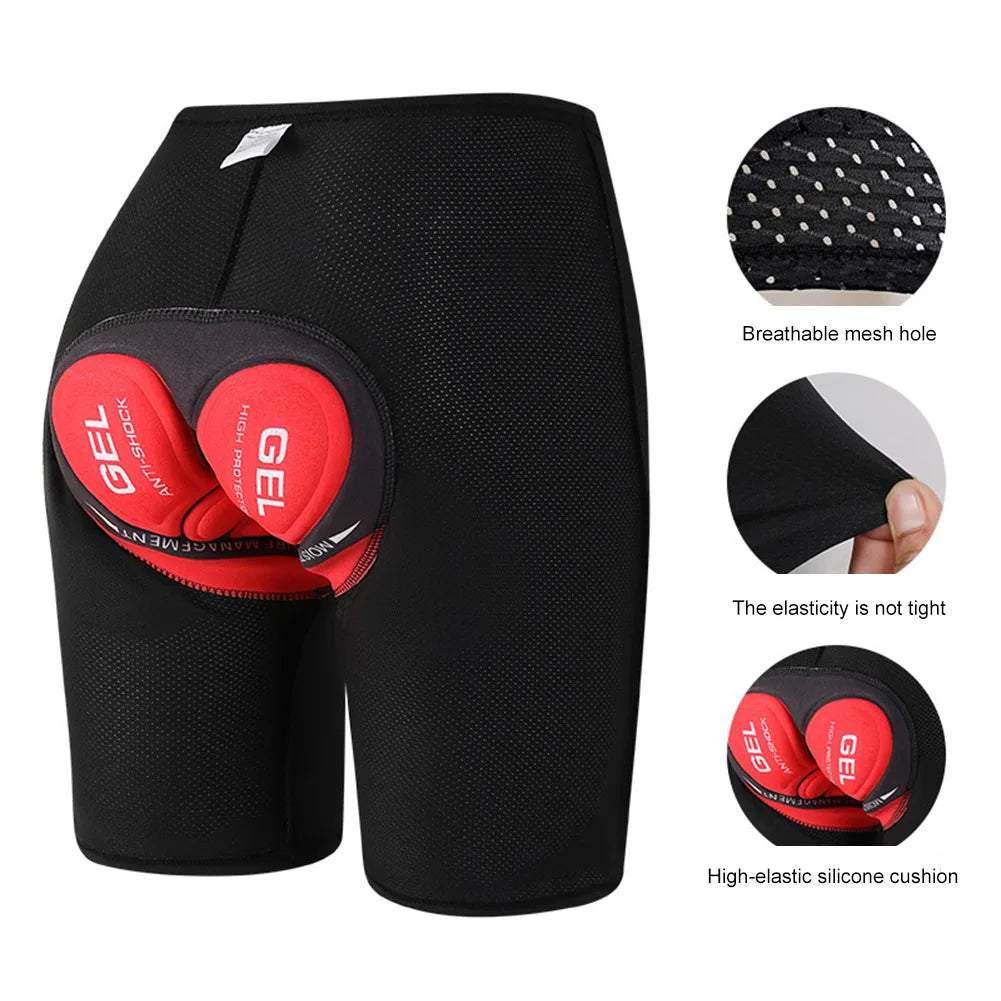 Mens 3D Breathable Padded Lightweight Anti-Slip Cycling Underwear