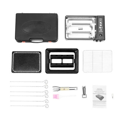 Dual Portable Butane Gas Camping Grill-Stove